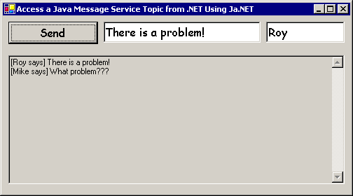 Access a Java Message Service Topic from .NET client