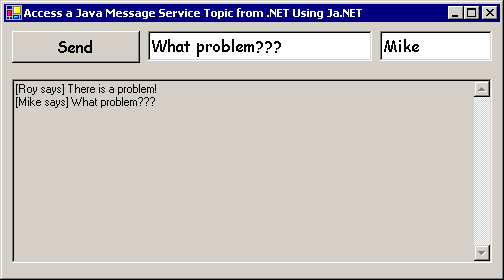 Access a Java Message Service Topic from .NET client