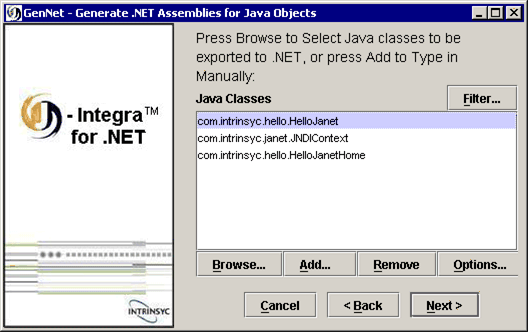 Using GenNet adding Java classes to be exported to .NET