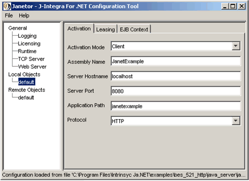 Using Janetor Configuration Tool setup Local Objects