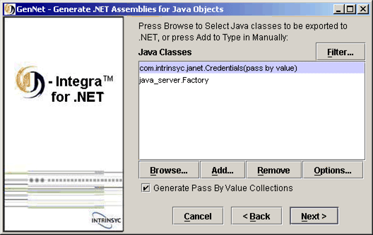 Adding Java classes to be exported to .NET in GenNet