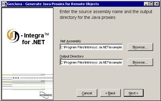Setup source assembly name and output directory for Java proxy in GenJava