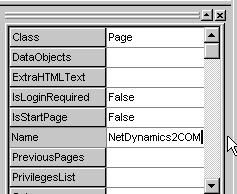 Accessing COM Components from the NetDynamics Application Server: Change page name